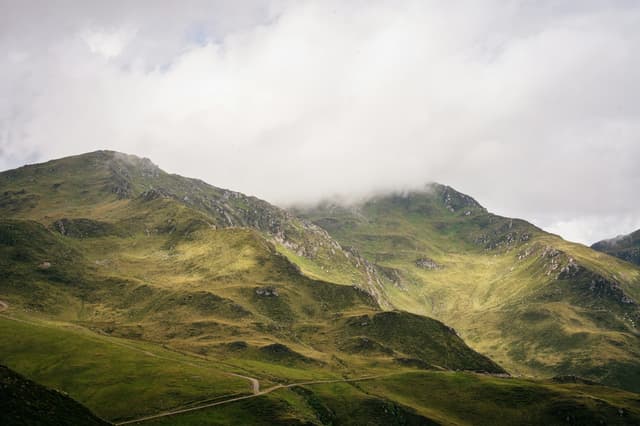 Green valley of the Zillertal between high mountains